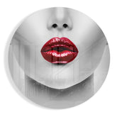Lips Glass Wall Art.